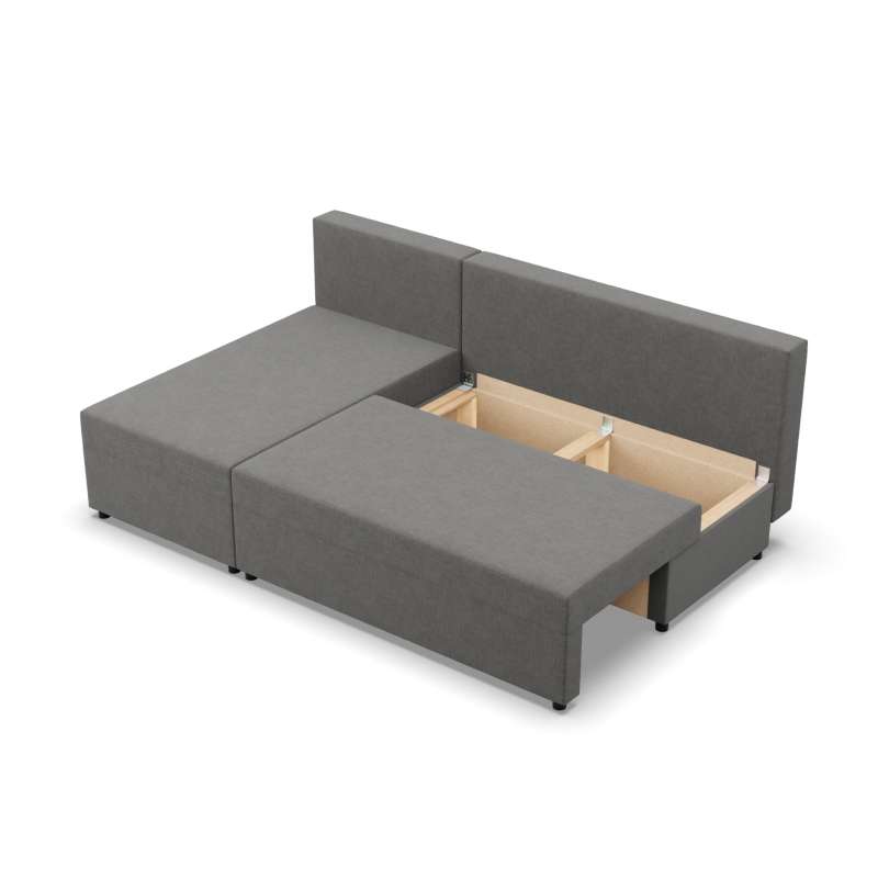 Fermo Lux Corner Sofa, Color - DARK GRAY