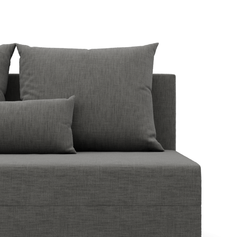 Fermo Lux Corner Sofa, Color - DARK GRAY