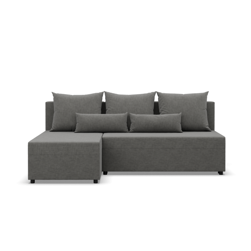 Ecksofa Fermo Lux, Farbe - DUNKELGRAU