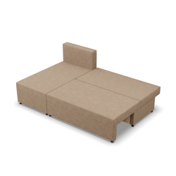 Ecksofa Fermo Lux, Farbe - CAPPUCCINO