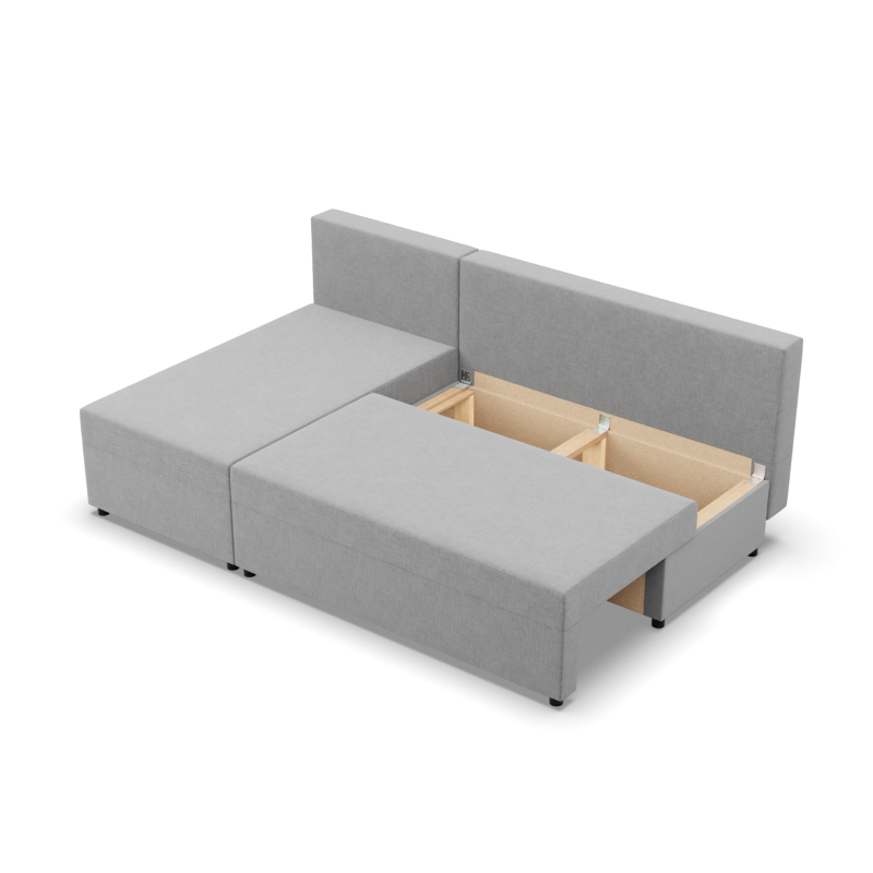 Fermo Lux Corner Sofa, Color - GRAY