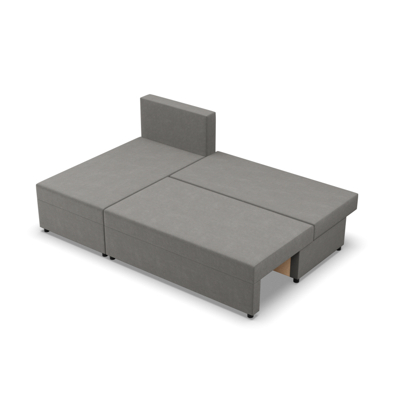 Ecksofa Fermo Kronos, Farbe - HELLGRAU