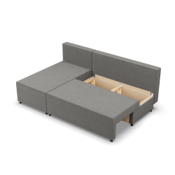 Ecksofa Fermo Kronos, Farbe - HELLGRAU