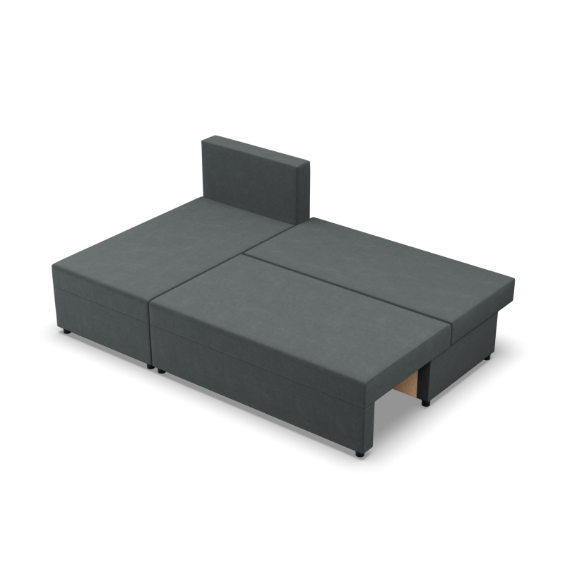 Ecksofa Fermo Kronos, Farbe - DUNKELGRAU