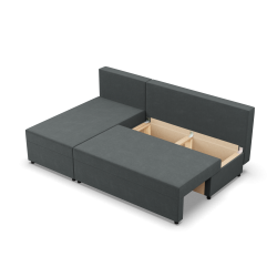 Ecksofa Fermo Kronos, Farbe - DUNKELGRAU