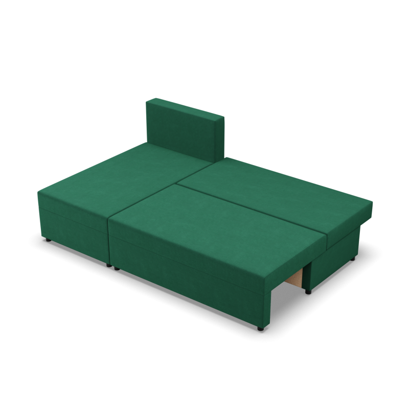 Ecksofa Fermo Kronos, Farbe - FLASCHENGRÜN