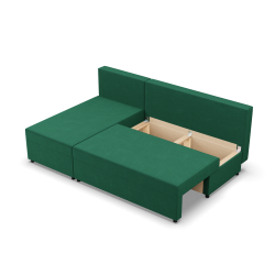 Fermo Kronos Corner Sofa, Color - BOTTLE GREEN