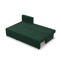 Ecksofa Fermo Poso, Farbe - FLASCHENGRÜN