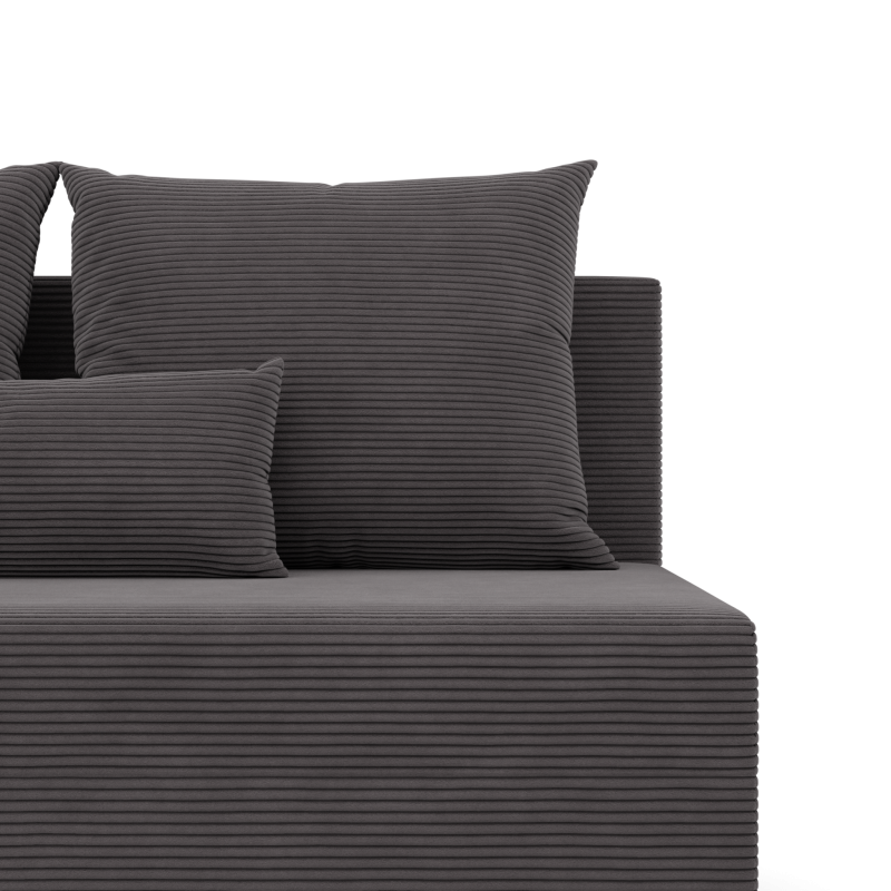 Fermo Poso Ecksofa, Farbe - DUNKELGRAU