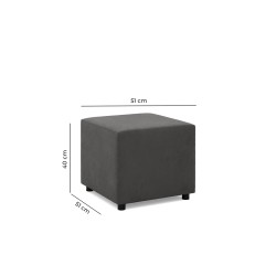 Neo Micro Pouf, Color: BLACK, Size: 50x50