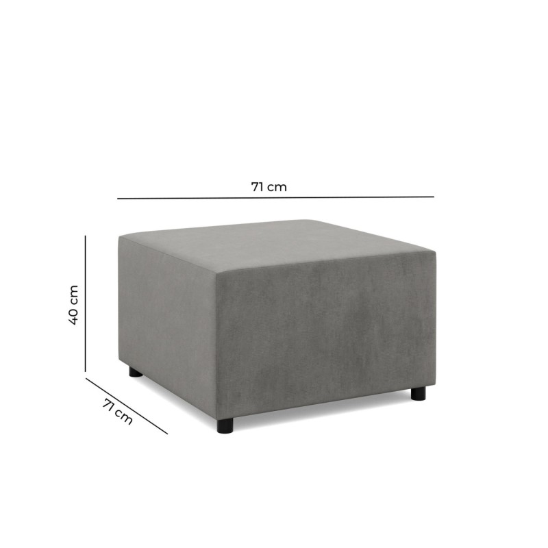 Neo Kronos Pouf, Color: LIGHT GRAY, Size: 70x70