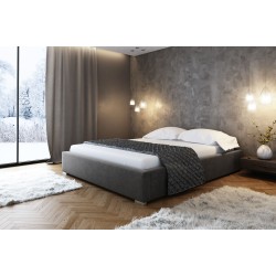 The Modena upholstered bed with a storage compartment for bedding, fabric J.