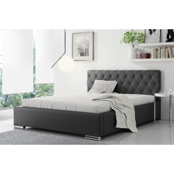 Cama tapizada Brescia con contenedor para ropa de cama - Eco cuero, Soft 20 | Confort y Estilo Excepcional