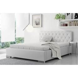 Cama tapizada Brescia con caja de almacenamiento para ropa de cama - Eco cuero, Soft 17 | Comodidad y Estilo Excepcionales