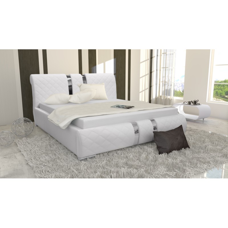 Cama tapizada Padova con espacio para ropa de cama: comodidad y elegancia incomparables en tu dormitorio.