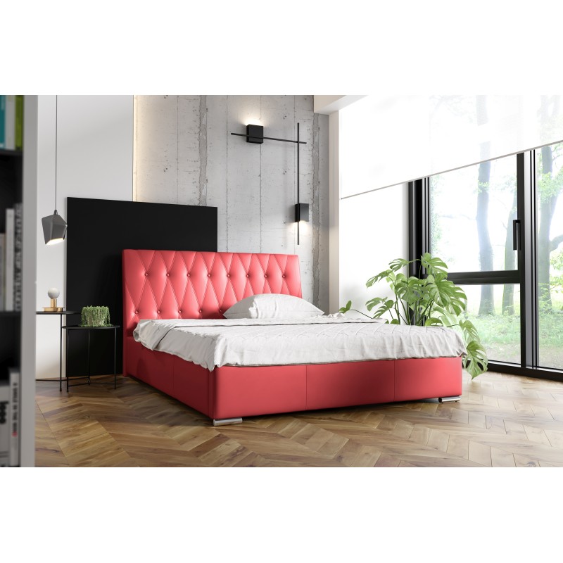 Polsterbett Salerno mit Bettkasten aus Eco-Lederstoff, Soft 10A | Elegantes und praktisches Bett für Ihr Schlafzimmer