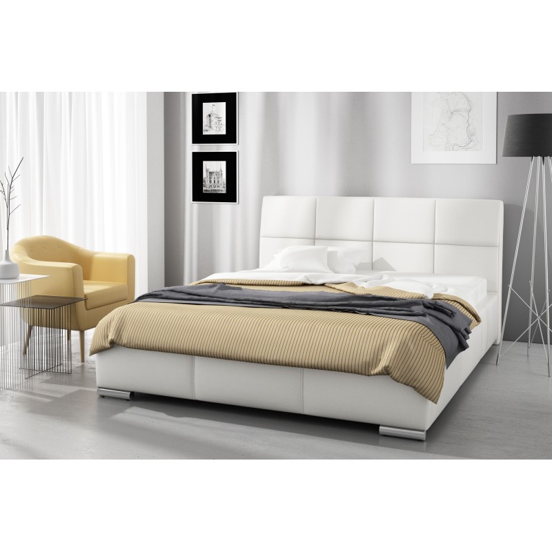 The Mantova upholstered bed with a storage compartment for bedding - comfort and elegance in one.