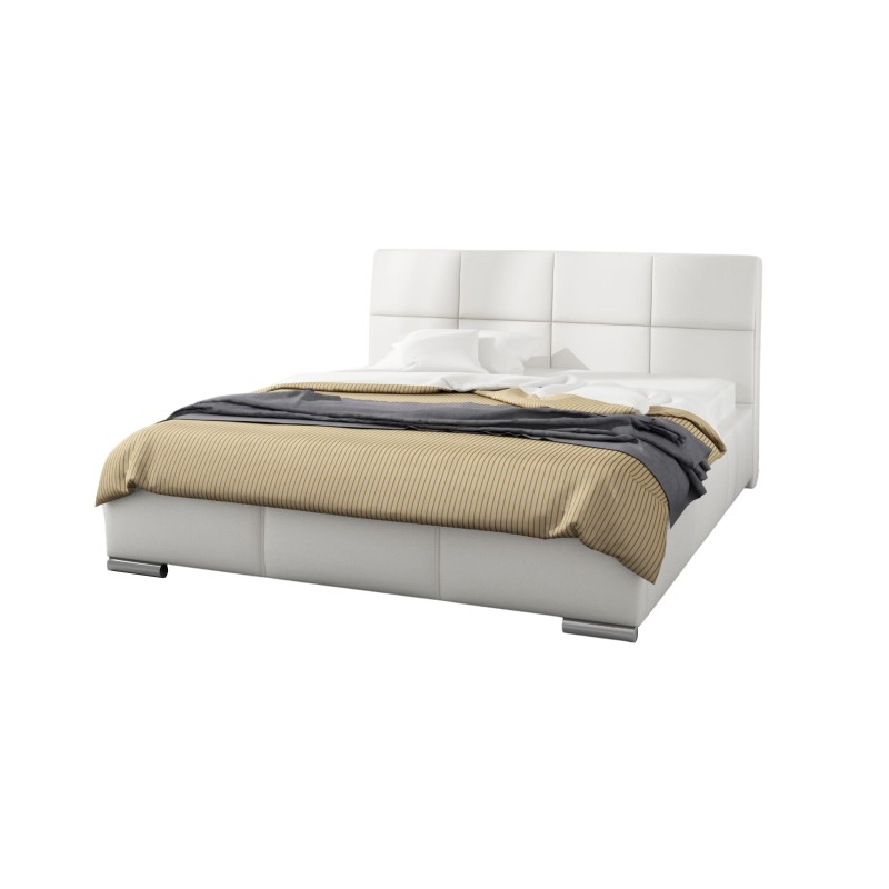 Cama tapizada Mantova con compartimento para ropa de cama: comodidad y elegancia en uno.