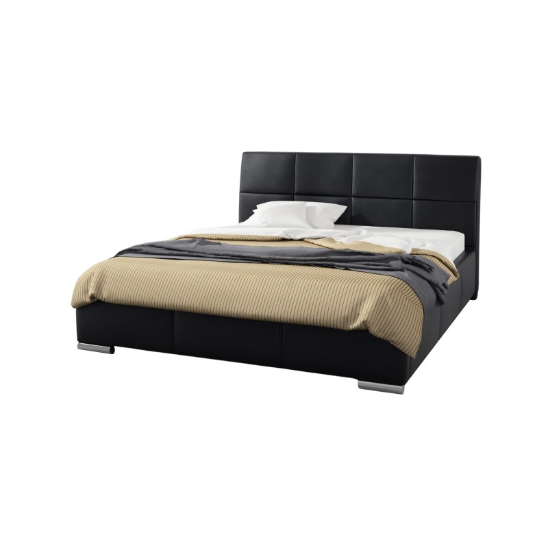 Cama tapizada Mantova con compartimento para ropa de cama: comodidad y elegancia en uno.
