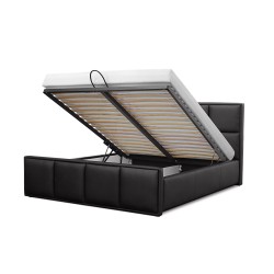 Ravenna upholstered bed with a bedding storage compartment, Eco leather fabric, Soft 11 | Your comfort and style in one