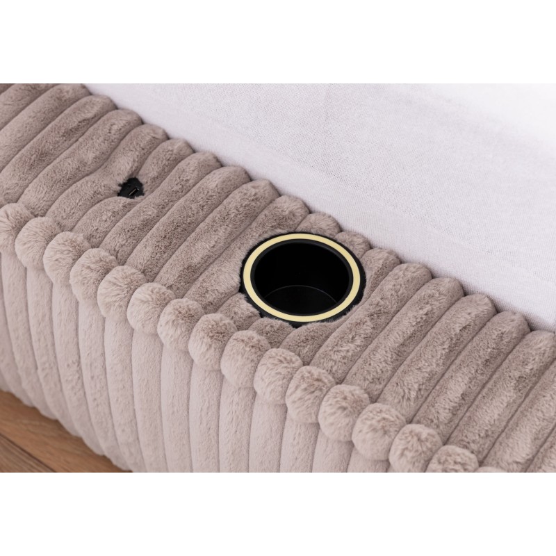 Cama Tapizada Torino con Contenedor para Ropa de Cama - Comodidad y Elegancia Excepcional