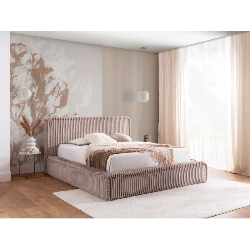 Cama Tapizada Torino con Contenedor para Ropa de Cama - Comodidad y Elegancia Excepcional