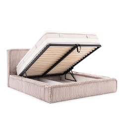 Cama Tapizada Torino con Contenedor para Ropa de Cama - Comodidad y Elegancia Excepcional