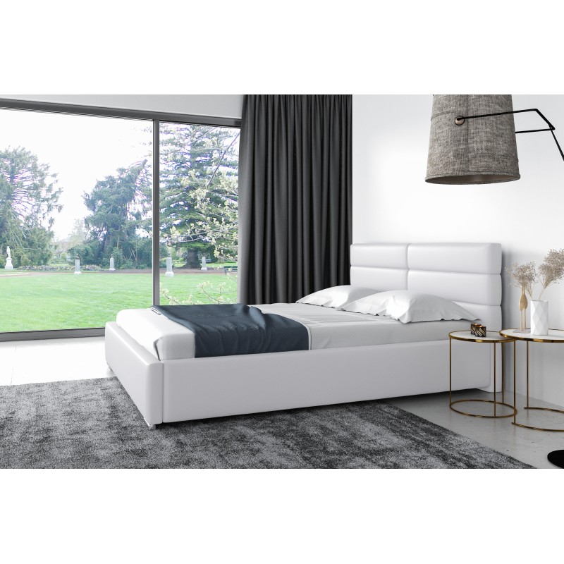 strongMeta Title:/strong Belluno Upholstered Bed Eco Leather, Soft 17 with Bedding Storage | Luxurious Comfort and Style