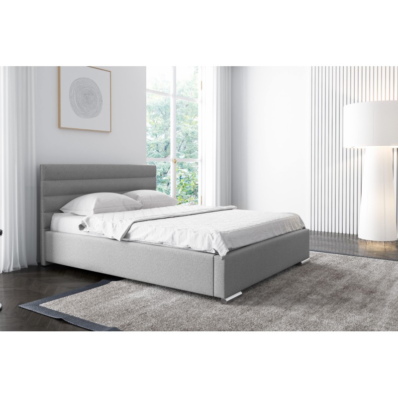 Lucca upholstered bed with a bedding storage – comfort and elegance in one