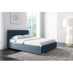 Cama tapizada Lucca con contenedor para ropa de cama: comodidad y elegancia en uno.
