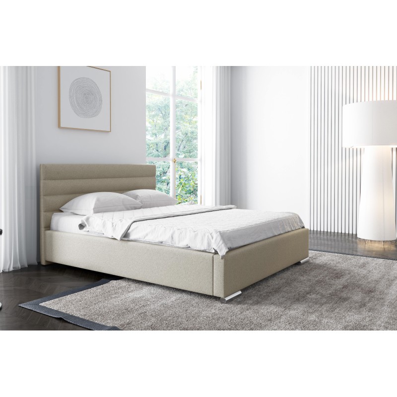 Lucca upholstered bed with a bedding storage – comfort and elegance in one
