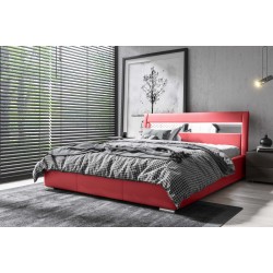 Luxuriöses Polsterbett Novara mit Bettkasten | Eco-Leder, Soft 10A | Liegefläche 120x200