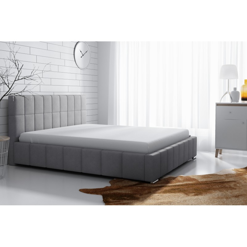 Cama tapizada Imperia con contenedor para ropa de cama Velvet, Soro 93 - elegancia y confort