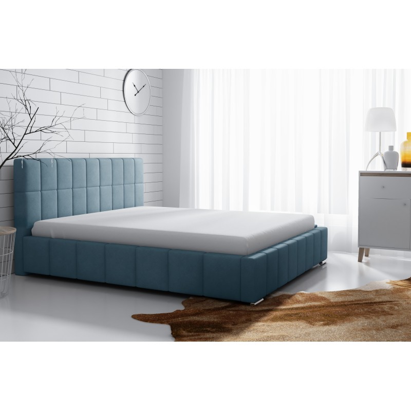 Cama tapizada Imperia con contenedor para ropa de cama Velvet, Soro 86 - elegancia y confort.