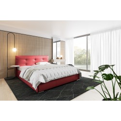 Gepolstertes Bett Aurora mit Bettkasten aus Öko-Leder, Soft 10A Soft 33