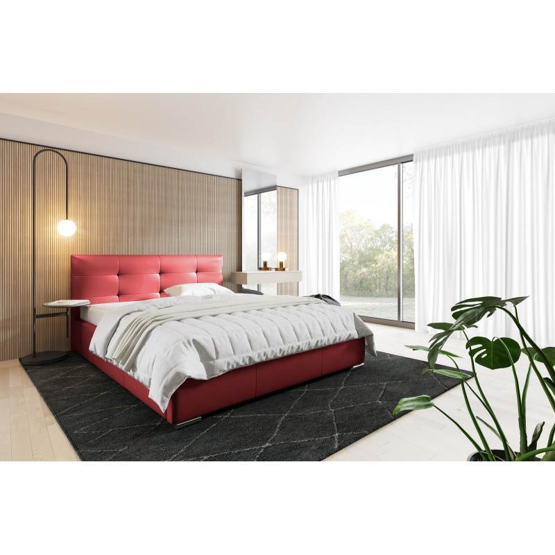 Gepolstertes Bett Aurora mit Bettkasten aus Öko-Leder, Soft 10A Soft 33