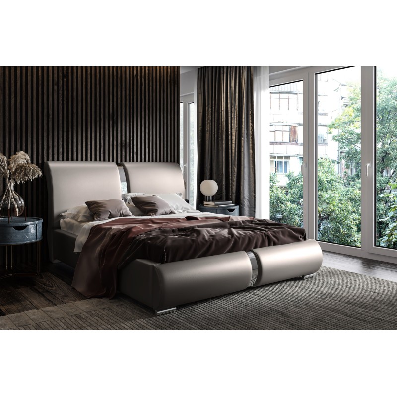 Irys Upholstered Bed with Bedding Storage - Elegance and Functionality in One