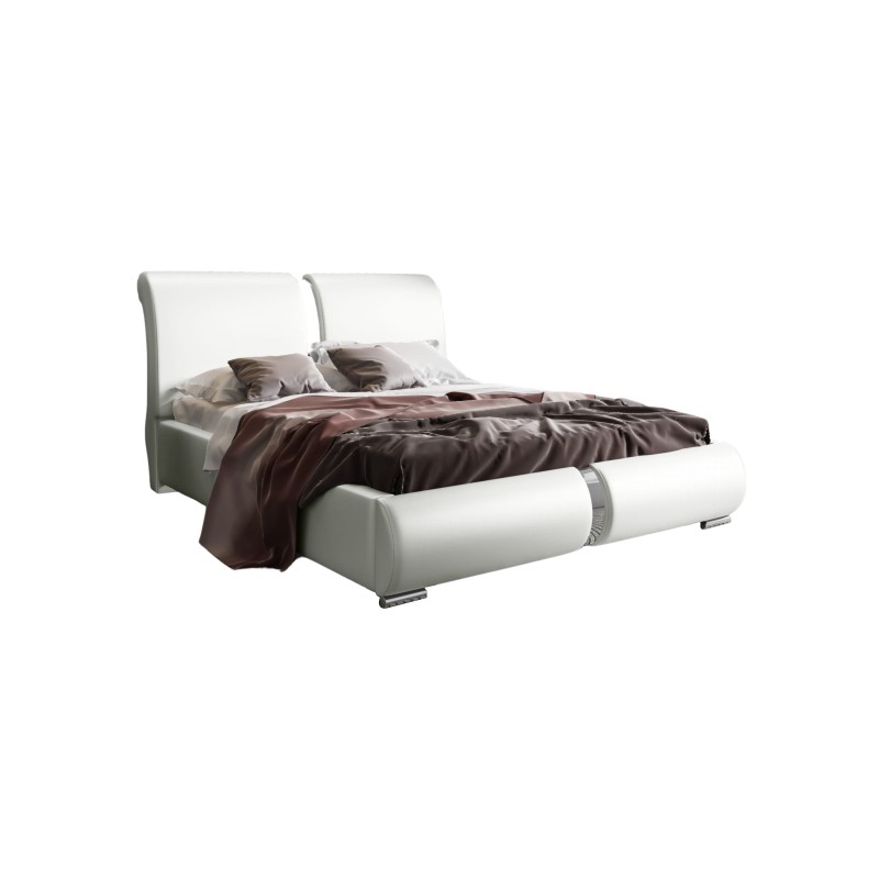Cama tapizada Irys con contenedor para ropa de cama - Elegancia y funcionalidad en uno.