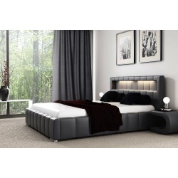 Erli upholstered bed with illuminated headboard Eco leather, Soft 20 – Luxury and comfort for your bedroom
