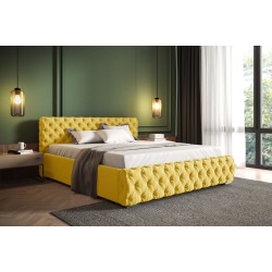 Gepolstertes Bett Fabi mit Bettkasten Velours, Magic Velvet 2290 | Dein idealer Schlafplatz