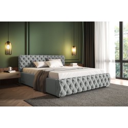 Cama tapizada Fabi con contenedor para ropa de cama de terciopelo, Magic velvet 2260 | Tu espacio ideal para dormir
