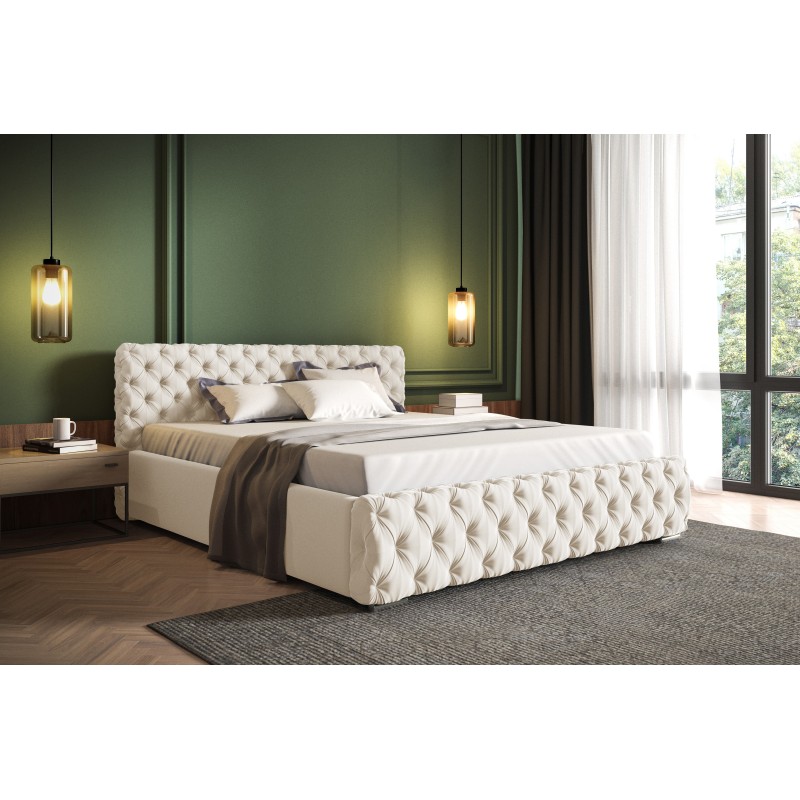 Fabi Upholstered Bed with Bedding Storage Velour, Magic Velvet 2256 | Your Perfect Sleeping Space