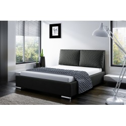 Cama tapizada Baju con contenedor para ropa de cama, tela Riv