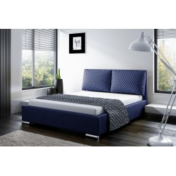 Cama tapizada Baju con contenedor para ropa de cama, tela Riv