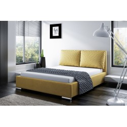 Upholstered Baju bed with a bedding storage compartment, Riv fabric