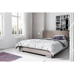 The Bero upholstered bed with storage for bedding, Velvet, Riviera 16 - Style and comfort in one