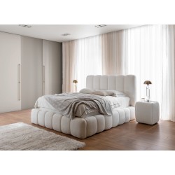 Cama tapizada Beti con contenedor para ropa de cama: elegancia y comodidad en uno | [NAZWA SKLEPU]