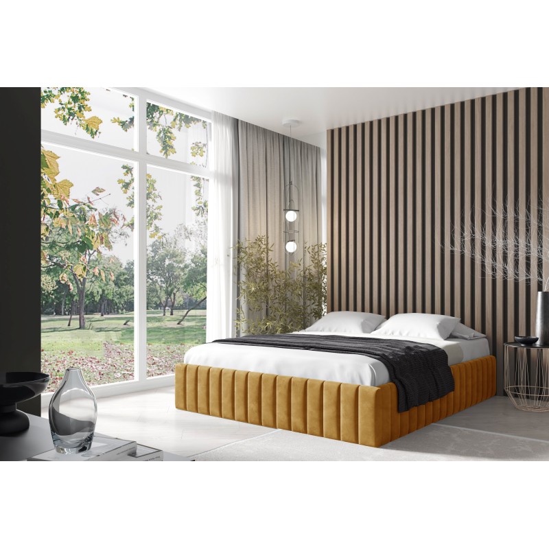 Cama tapizada Begi con contenedor para ropa de cama: confort y elegancia en tu dormitorio