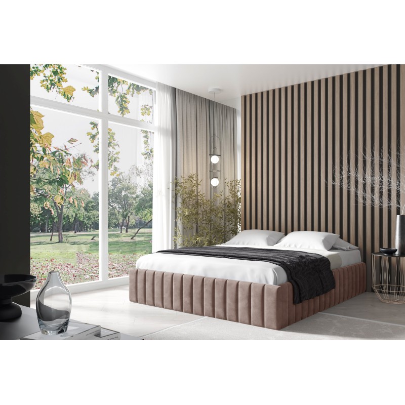 Das gepolsterte Bett Begi mit Bettkasten – Komfort und Eleganz in Ihrem Schlafzimmer.