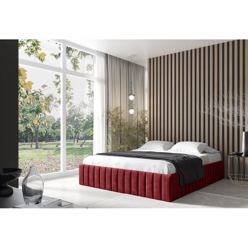 The Begi upholstered bed with a bedding storage compartment – comfort and elegance in your bedroom